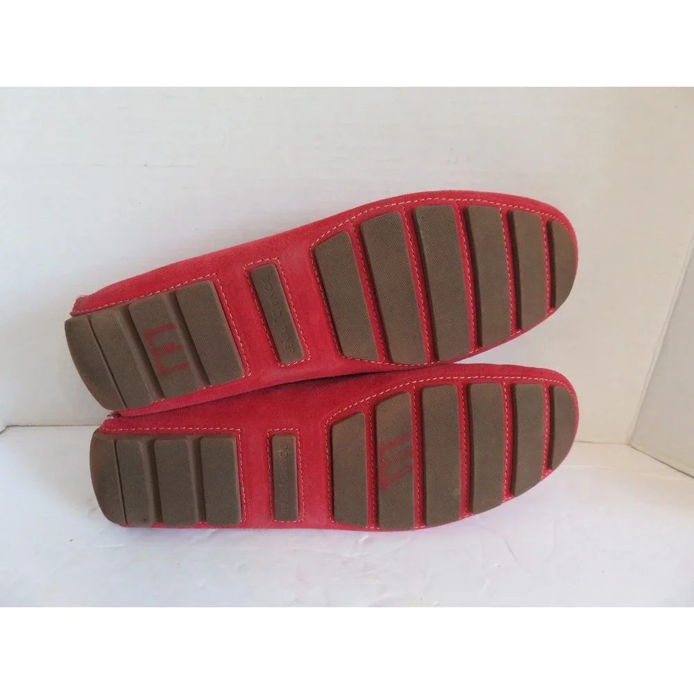 Donald J Pliner Mens Red Suede Leather Bit Loafers Driving Mocs Size 10M